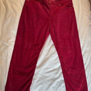 Gap velvet high rise vintage slim pants